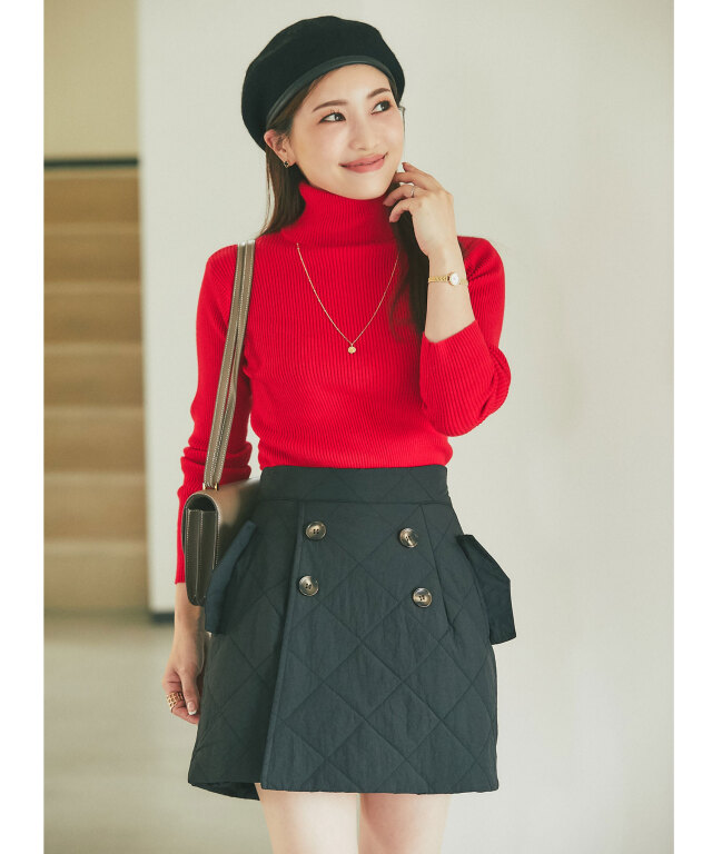 マシェリコラボ》キルティングショートパンツ