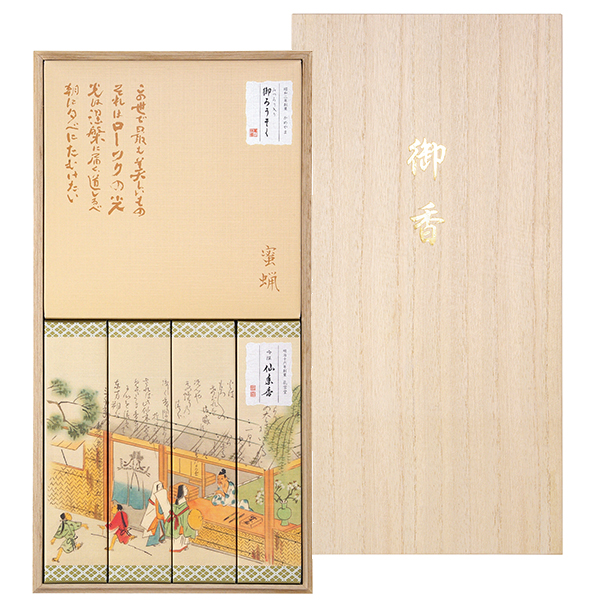 カメヤマ / 吟撰 仙年香 蜜ろうそくセット 桐箱｜香典返しのカタログ