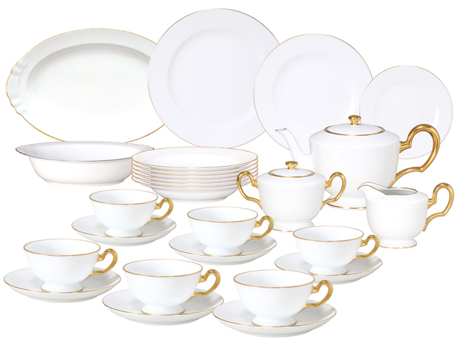 □予約□ ゴールドライン（リムシェープ） 43ピースディナーセット