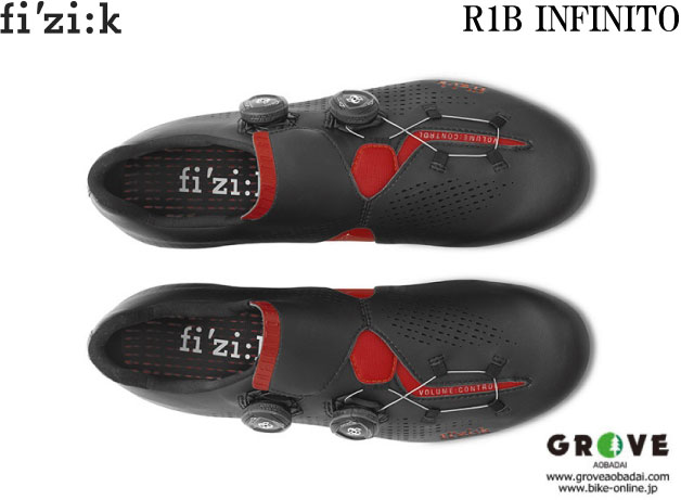 fizik フィジーク [ R1B INFINITO BOA ］ BK/RED EU 41.5/26.70cm