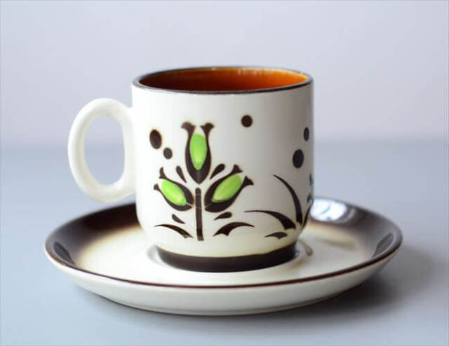 ベルギー製 BOCH ボッホ レアパターン すずらん柄 カップ&ソーサー磁器