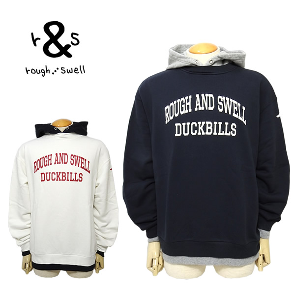 rough&swell［ラフアンドスウェル］TRICK HOODIE/フェイクレイヤード裏