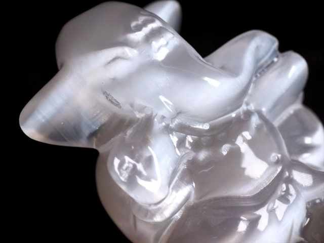 セレナイト ガネーシャ彫刻 彫刻置物 高さ約9cm-10cm 夢の実現を助ける
