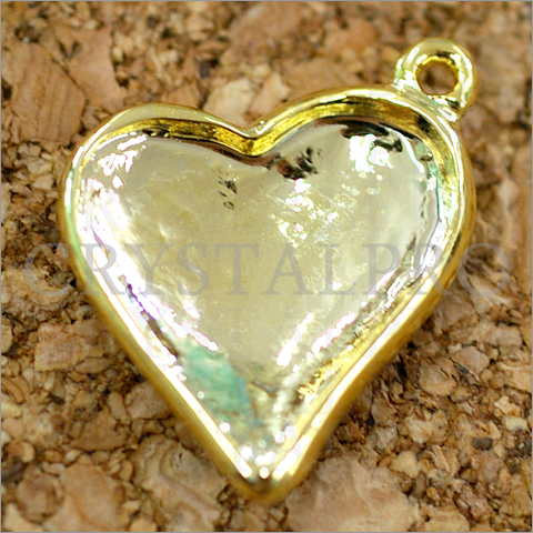 スウィートハートの1カン付台座 15x13mm ゴールド 1ヶ