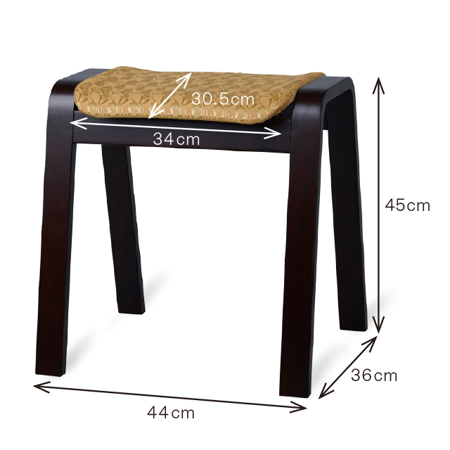 曲木スツール（ダークブラウン）4脚セット