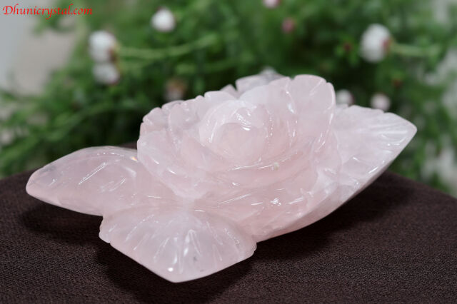 ローズクォーツ/薔薇/カービング(A222)