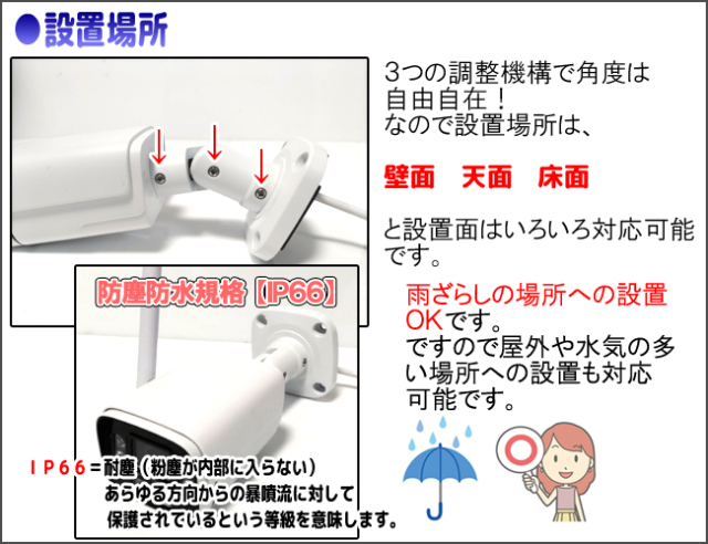 3年保証】防犯カメラ・Wi-Fi_SDカード録画カメラ｜APモード搭載｜総務