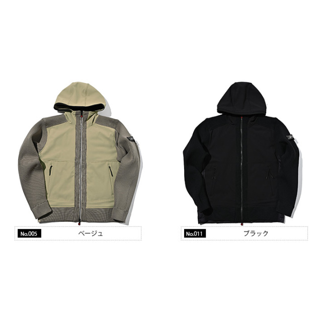 鹿の子編みニットコンビ ダウンブルゾン 450402 G-stage ジーステージ