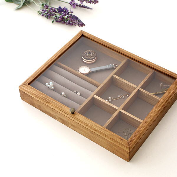 コレクションボックス 木製 天然木 おしゃれ パイン材 大きめ ショー