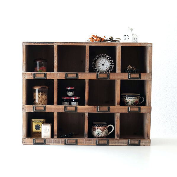 シェルフ 飾り棚 木製 おしゃれ シャビーシック家具 アンティーク調 棚