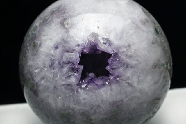 9.9Kg アメジスト笑口丸玉207mm[T610-11799]