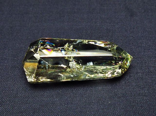 パワーストーン 天然石 虹入り黄水晶(シトリン)原石[T436-2939]