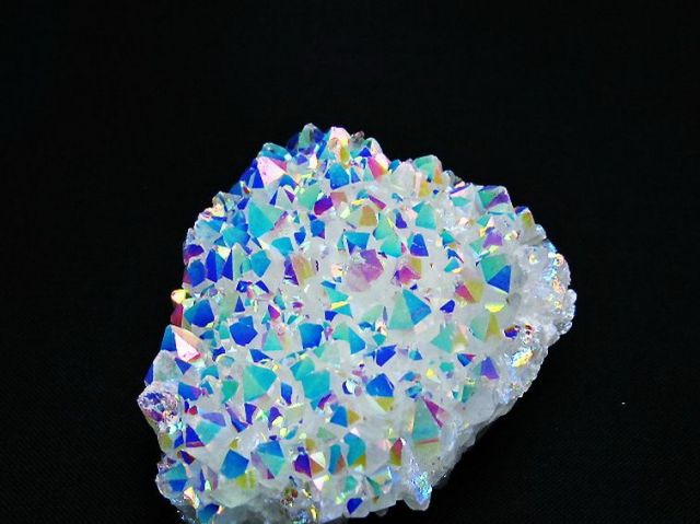 パワーストーン 天然石 レインボーオーラ水晶クラスター[T693-4766]