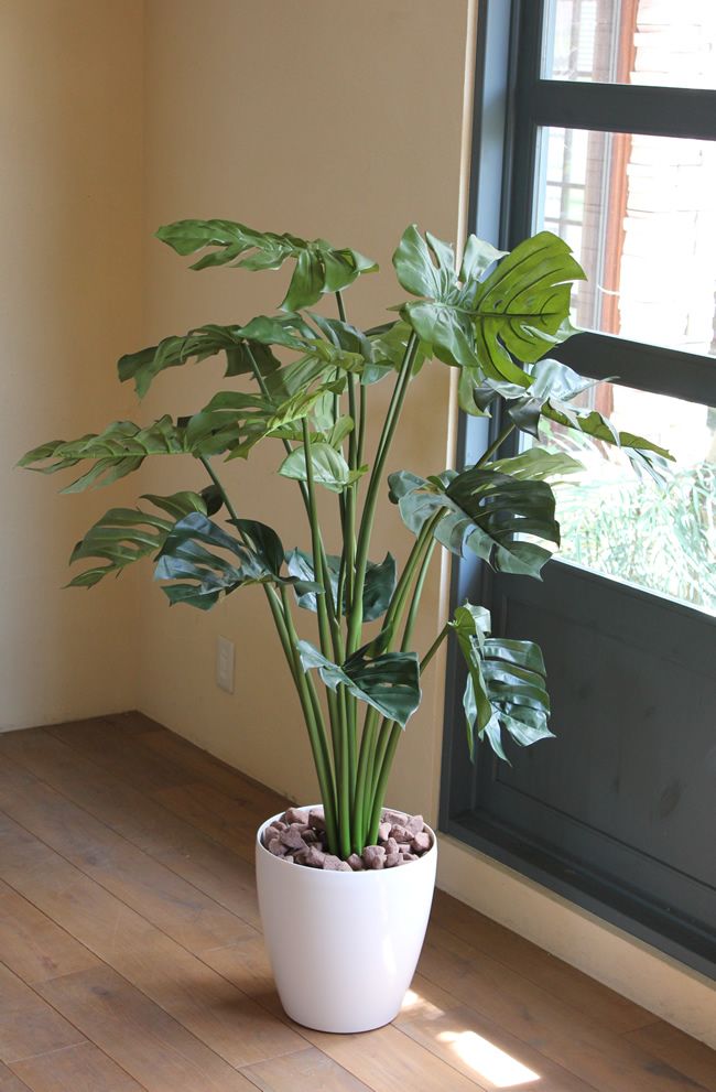 光触媒 光の楽園モンステラ 1.3m【インテリア フェイクグリーン 人工