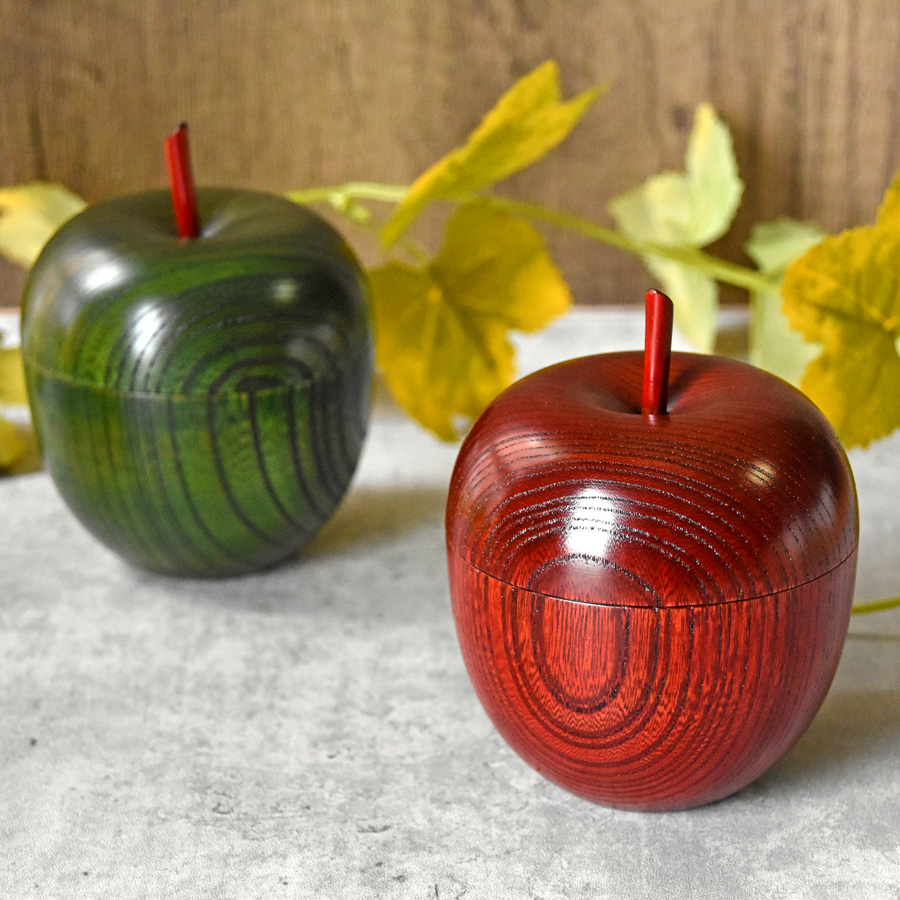 りんごっこカップ 欅 木製 漆塗り シュガーポット 漆器の井助