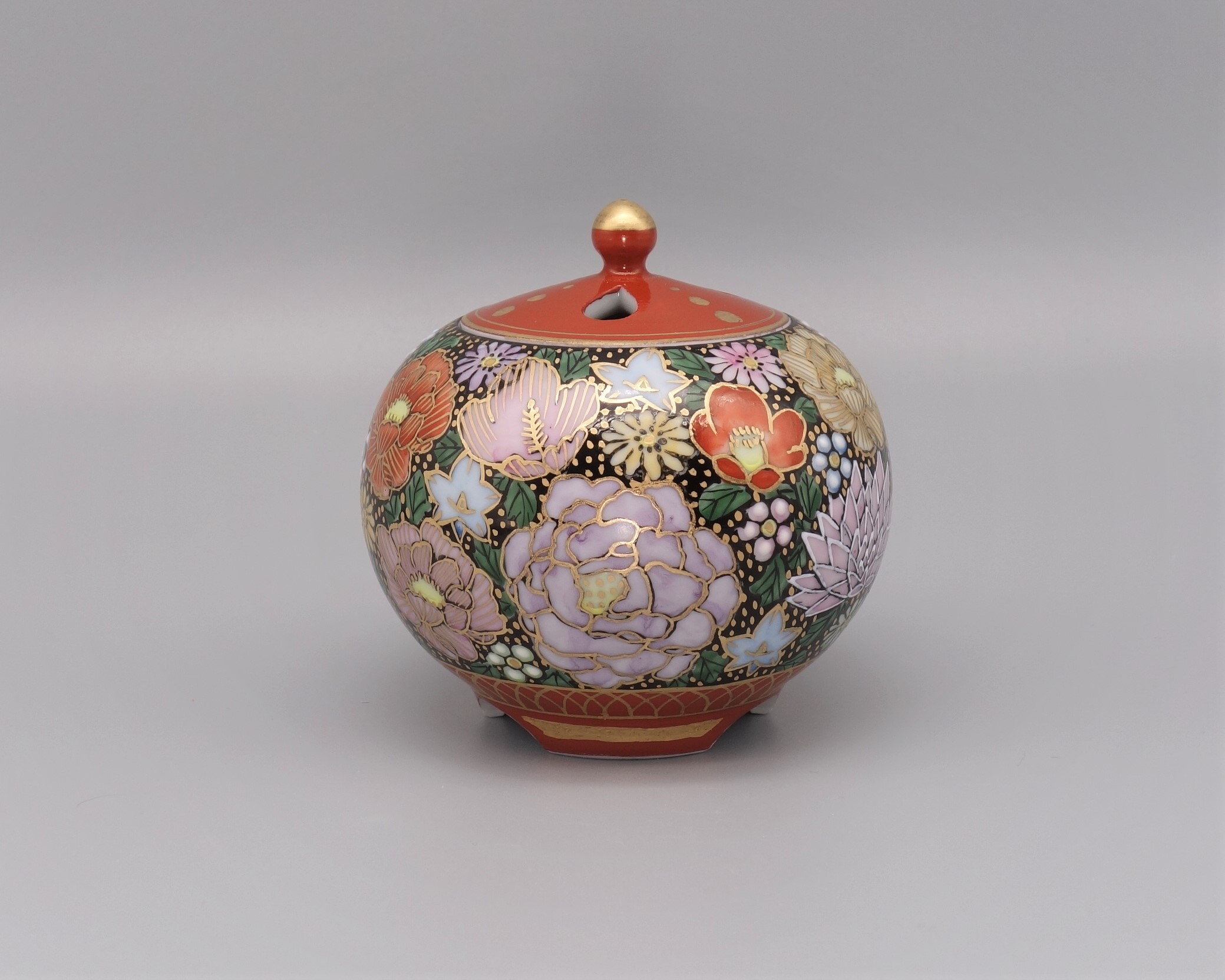 香炉（3号） 本金花詰 [ 中田龍山 ]