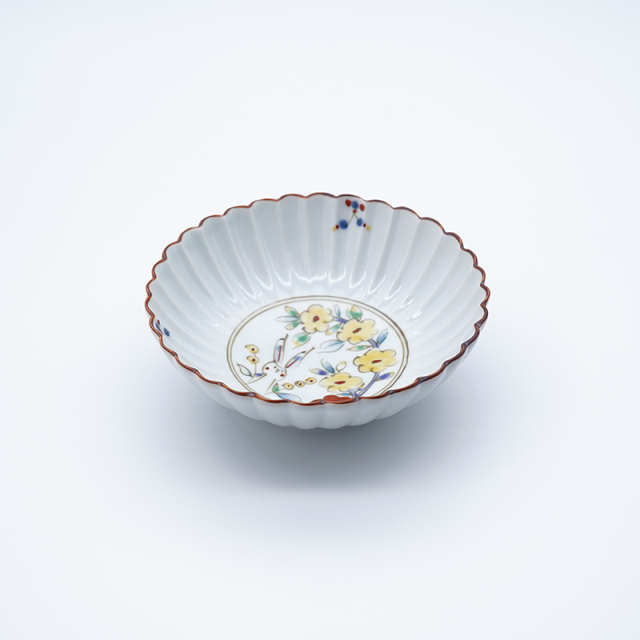 菊割鉢(中)(白)｜空萌工房(そらもえこうぼう)｜田口紀美子