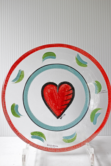 PetaPeta北欧雑貨ショップ＞＞スウェーデン＞＞コスタボダの絵皿＞＞ハート