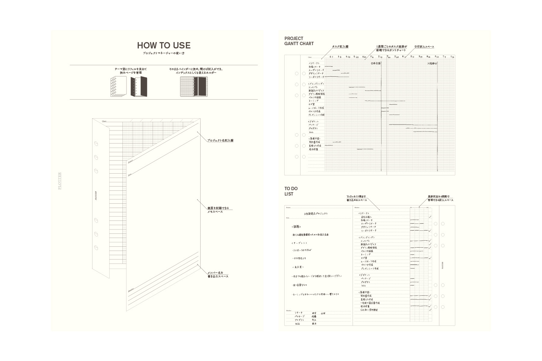 PLOTTER（プロッター）公式通販｜008 プロジェクトマネージャー6色