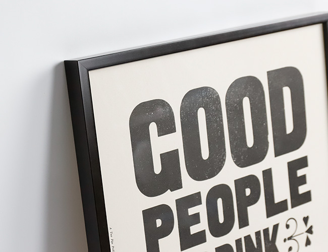A TWO PIPE PROBLEM LETTERPRESS GOOD PEOPLE GOOD BEER 3Mサイズ