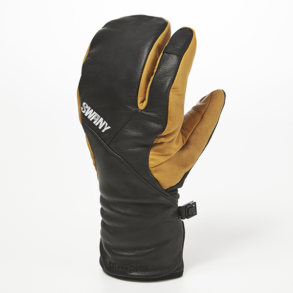 レザースキーグローブ Hawk Under 3 Finger Mitt(メンズ）SWANY GLOVES