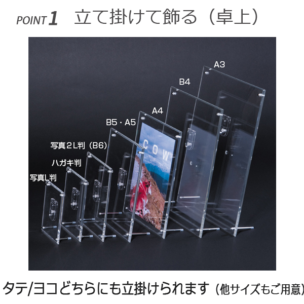アクリル フレーム クリア 透明額縁 A3（サイズ420×297mm） | 高級額