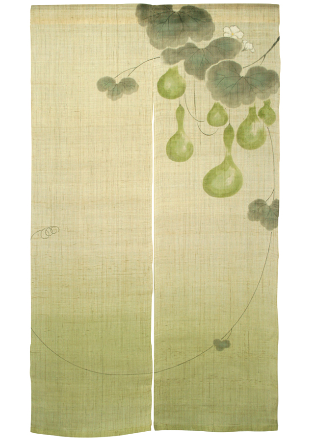 手染め麻のれん「瓢箪」 [京都洛柿庵オンラインショップ]