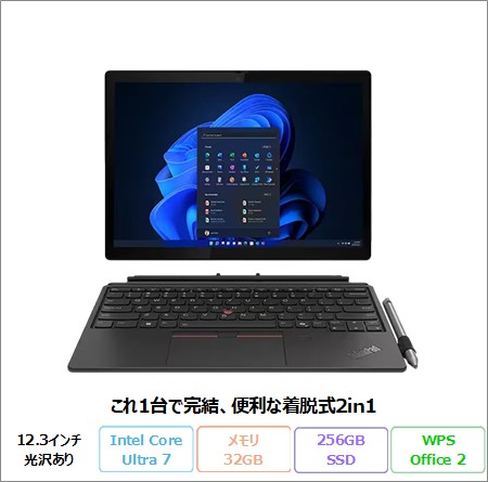 Lenovo ThinkPad X12 Detachable Gen2 ノートパソコン 21LLS3CG00