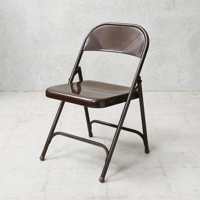実物 USED 米軍 フォールディングチェア ブラウン ミリタリー
