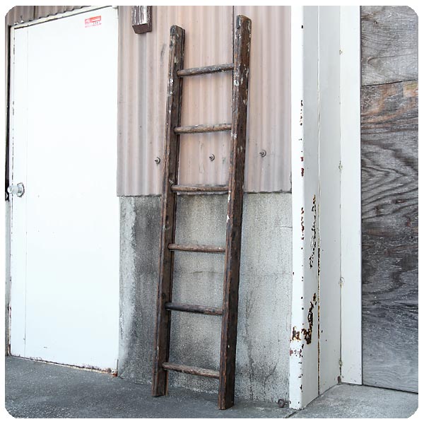 イギリス アンティーク ラダー オールドパイン はしご 古木 脚立