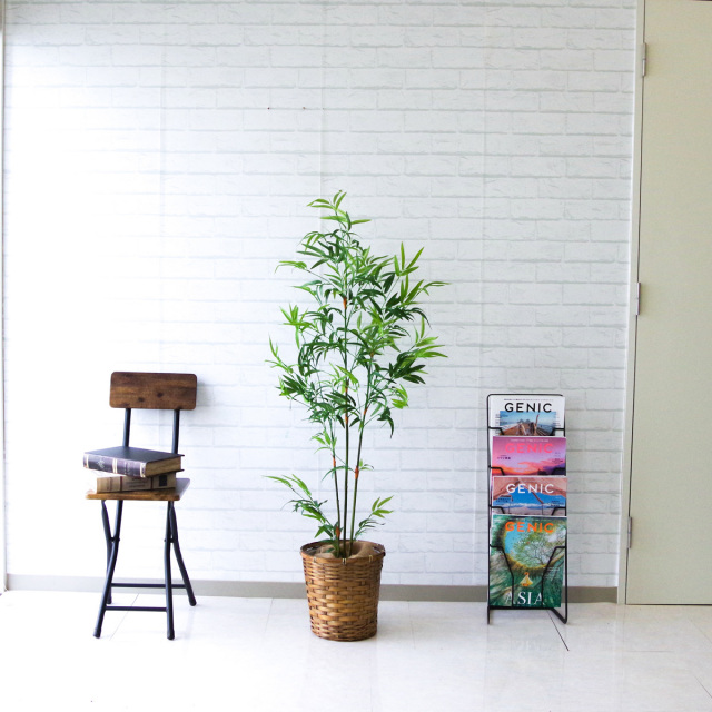 人工 観葉植物 フェイク グリーン バンブーツリー H約130cm 店舗 装飾