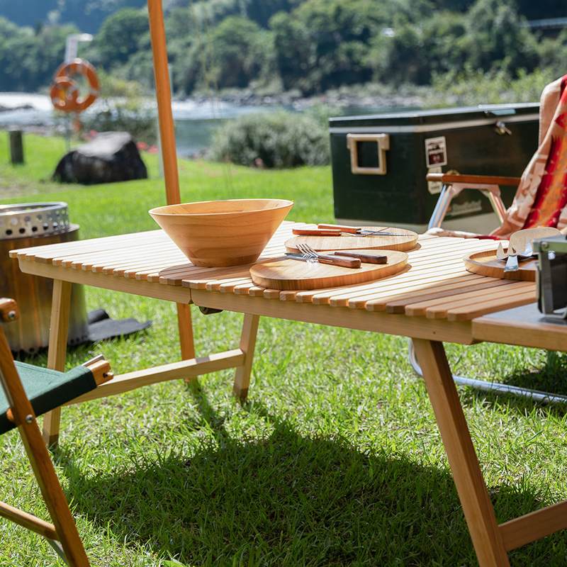 2つ折りウッドテーブル KUROSON370F / 400Fの通販｜【196】ひのき