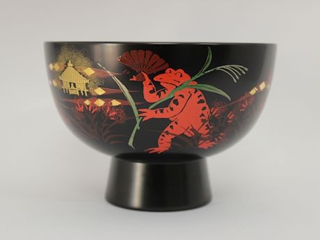 岩手県公認キャラクター「ケロ平」の浄法寺漆椀が完成－県産品と技術