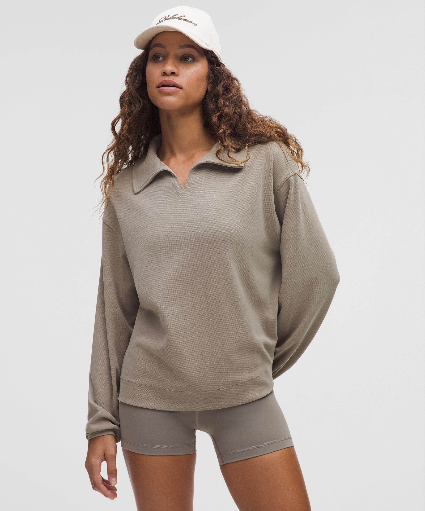 Softstreme Pique Oversized Long-Sleeve Polo Shirt | Women's Polo