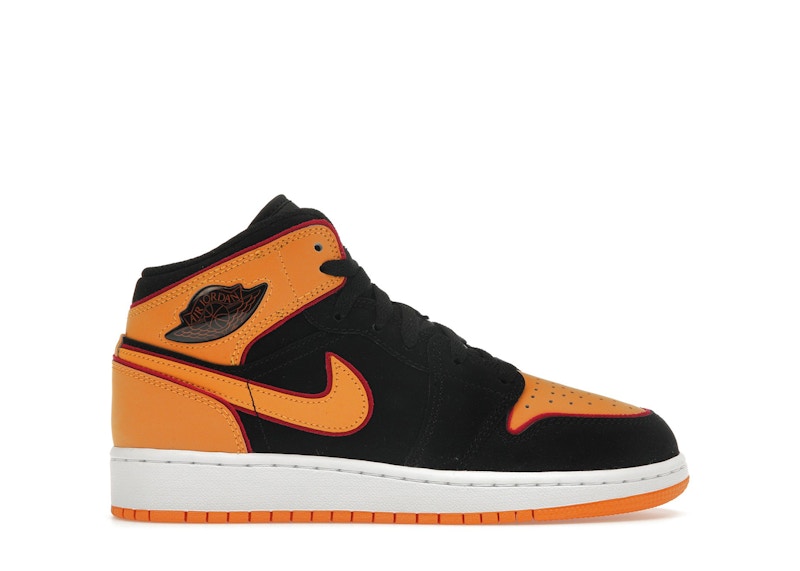 Jordan 1 Mid SE Black Vivid Orange (GS) - FJ4924-008 - US