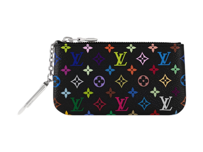 Louis Vuitton x Takashi Murakami Key Pouch Black Multicolored in