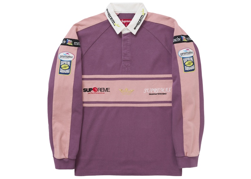 Supreme Chest Stripe Rugby Purple Men's - FW24 - US