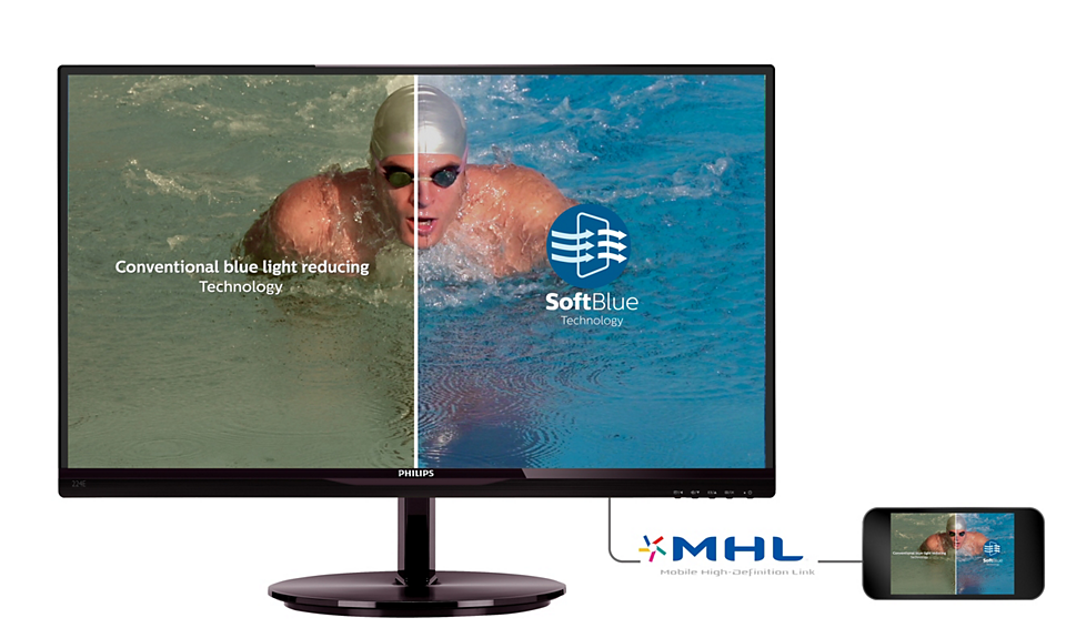 SoftBlue テクノロジー搭載液晶モニター 224E5EDSB/11 | Philips
