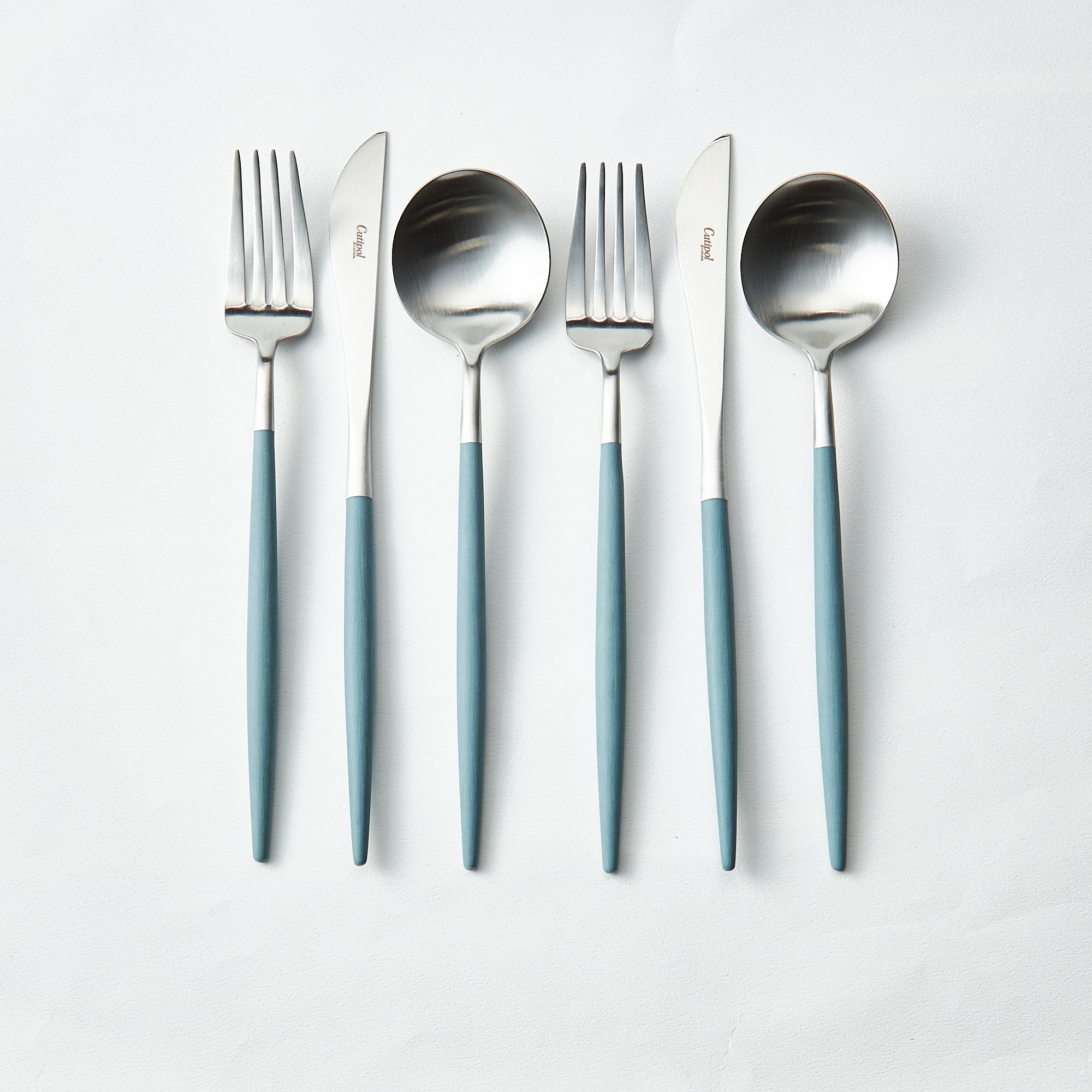 クチポール】ゴアブルーセージ×シルバー ディナーペアセット | Cutipol