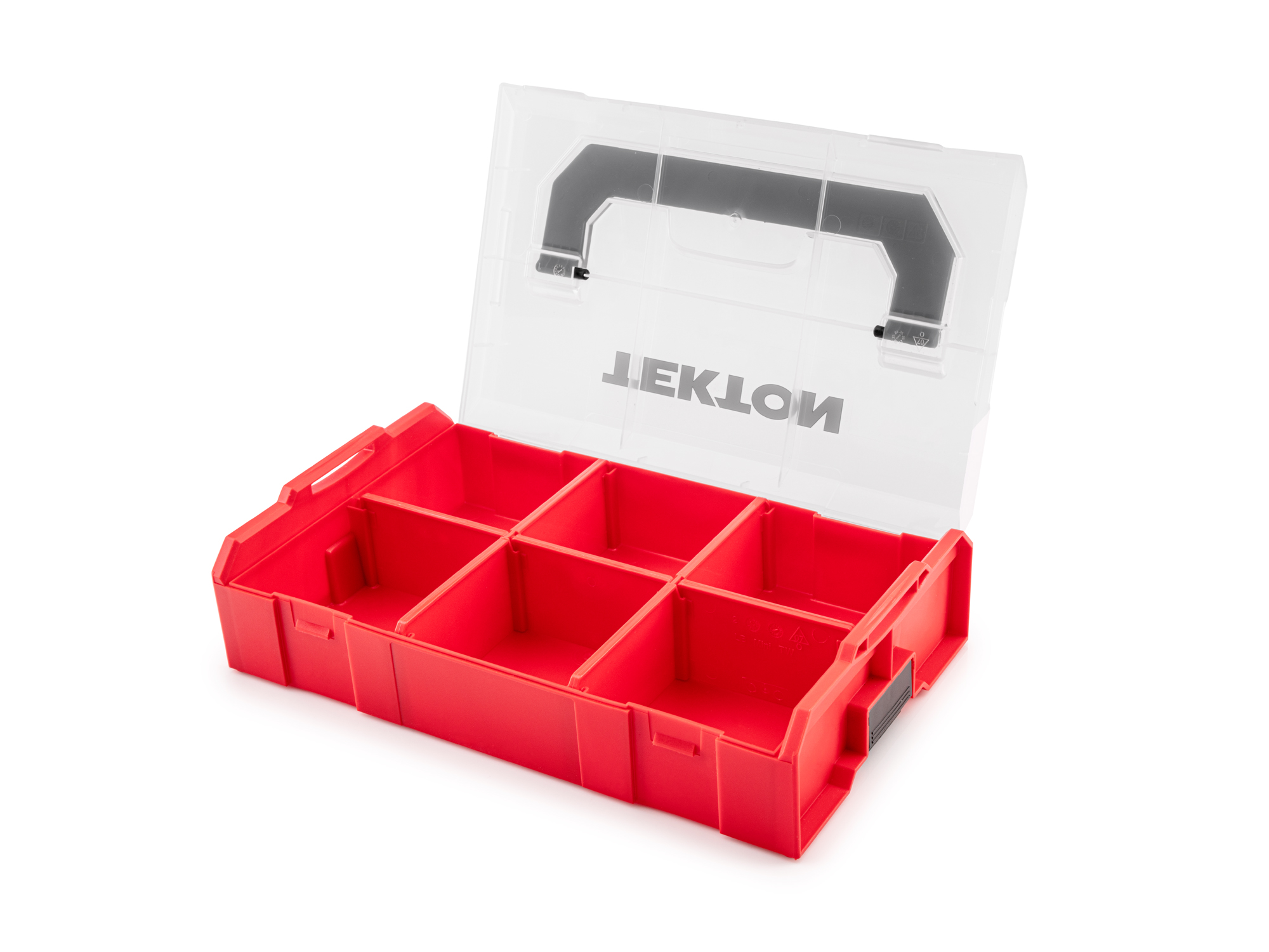 Red Mini Stacking Tool Box with Dividers | TEKTON