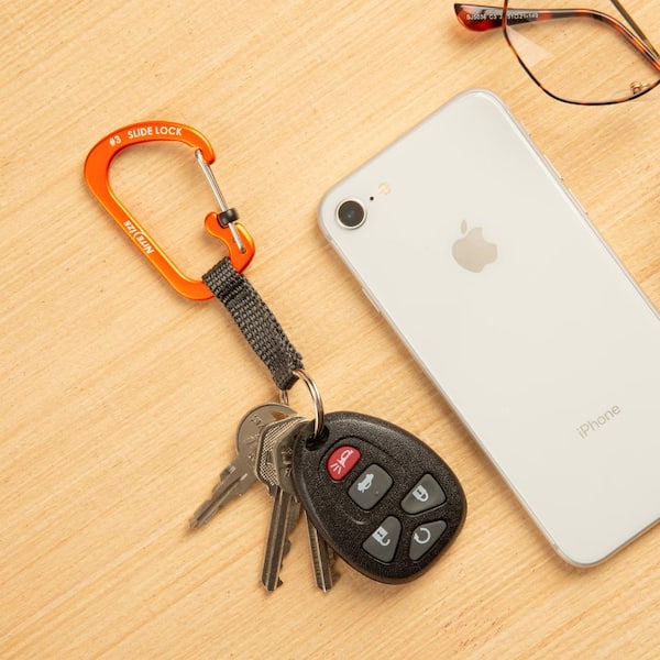 Nite Ize Aluminum SlideLock Key Ring in Orange CSLAW3-19-R6 - The