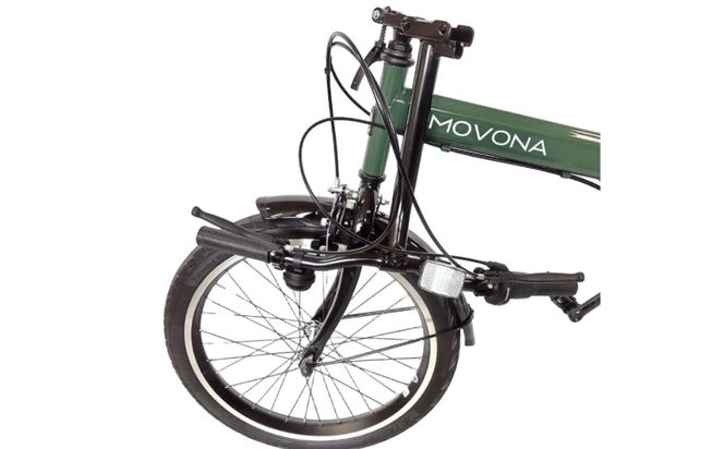パンクしないオリタタミ自転車 MOVONA ワイドタイヤ 20型 6段変速
