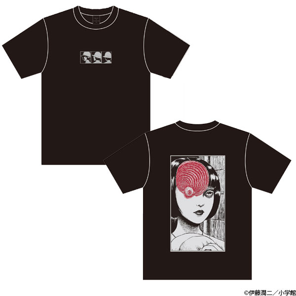 伊藤潤二「うずまき」Tシャツ 黒谷あざみ Mサイズ（再販）[ナタリー