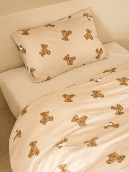 Sleep】ベア柄2点セット（シングル）(寝具セット)｜ルームウェア