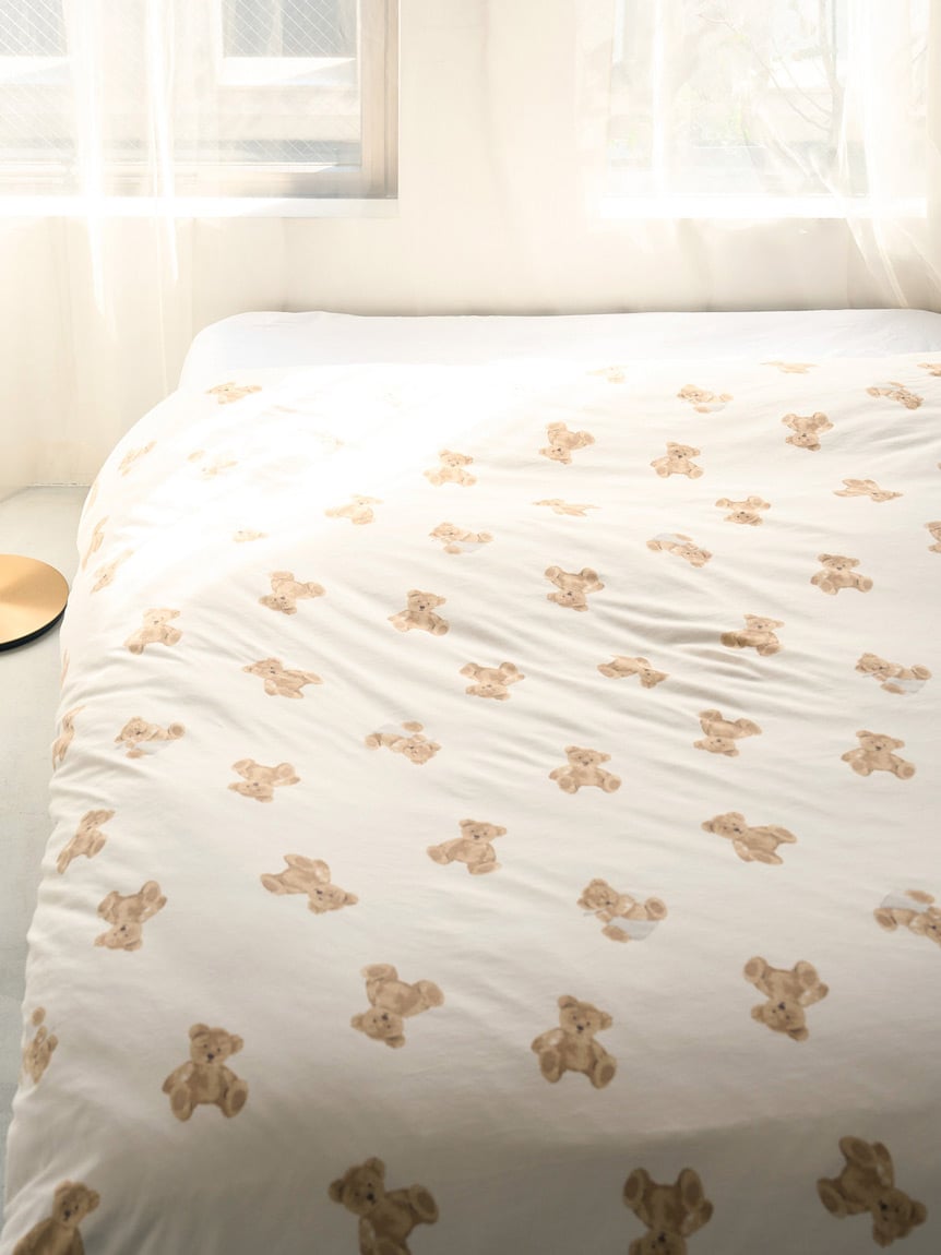 Sleep】ベア柄掛けカバー（セミダブル）(掛け布団カバー)｜ルーム