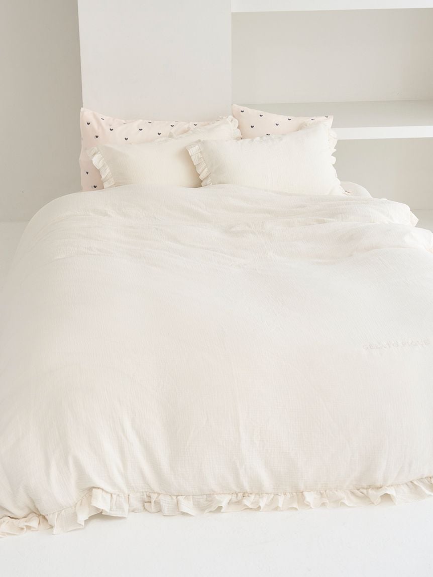 Sleep】ダブルガーゼフリル3点セット（シングル）(寝具セット