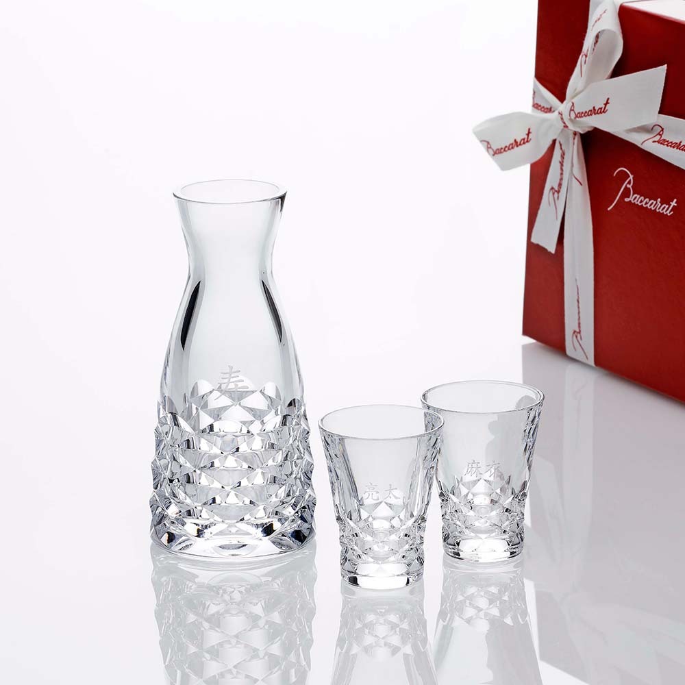 Baccarat バカラ スウィング 徳利＆盃 2客 セット 名入れ彫刻代込み 名