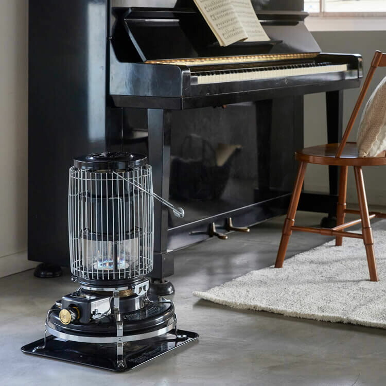 石油ストーブ ブルーフレーム レトロ ブルーフレームヒーター ブラック