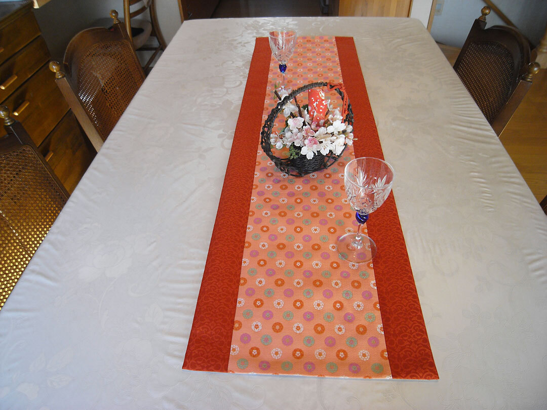 テーブルランナー【梅桃ひなまつり】テーブルセンター・西陣織・敷物