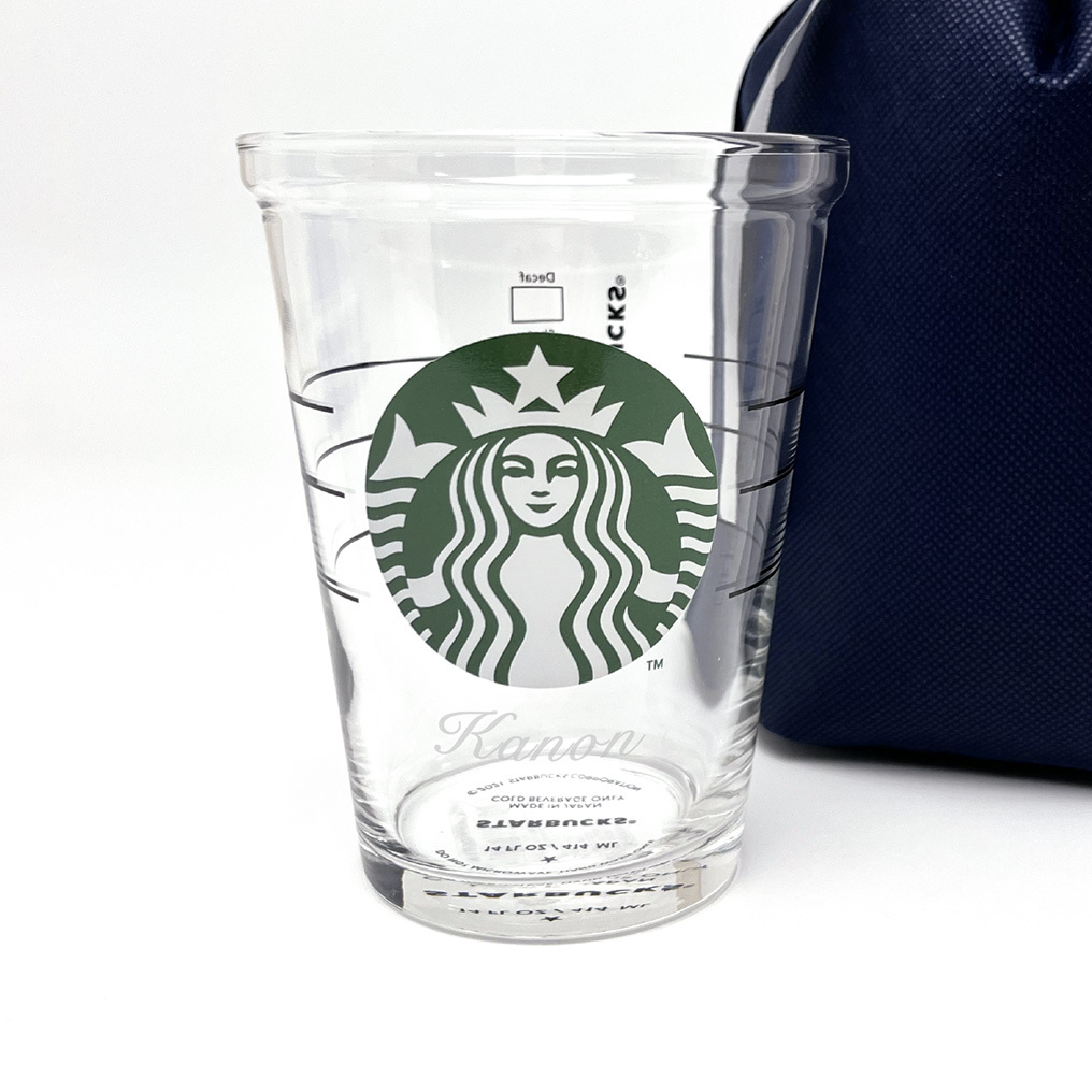 スターバックス STARBUCKS コールドカップグラス 414ml 名入れ彫刻代